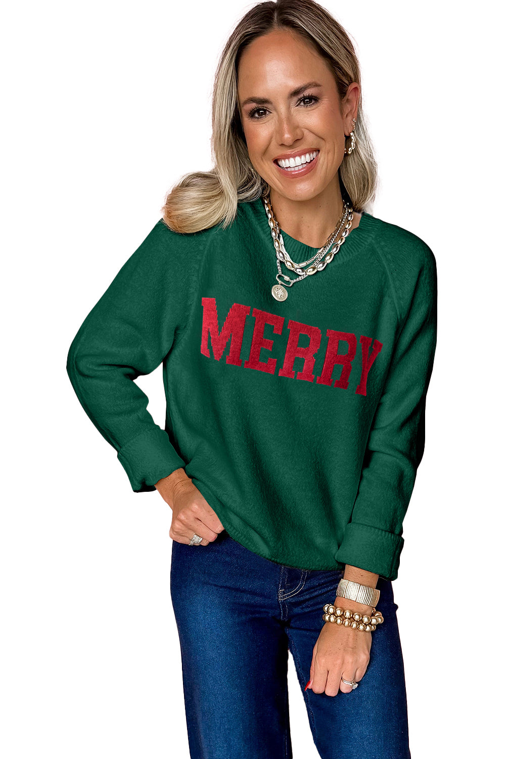 Green Merry Christmas Sweater