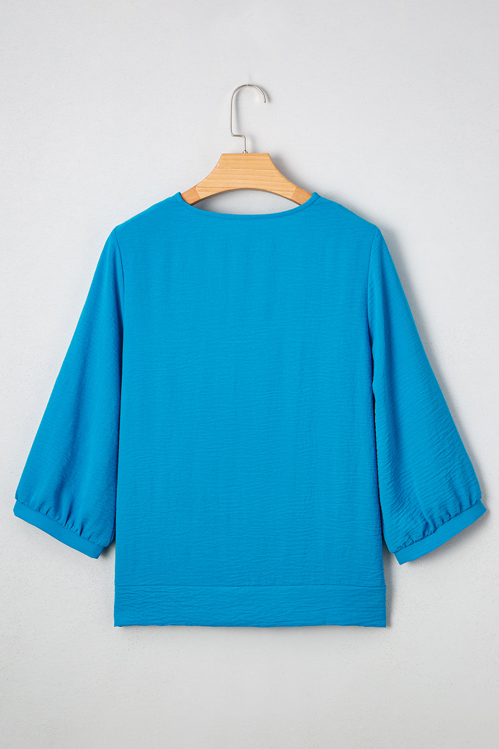 Blue Frill Trim Blouse