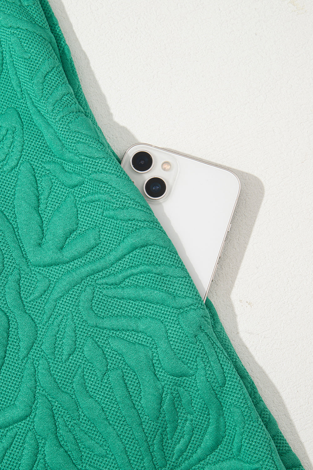 Sea Green Jacquard Textured Dress
