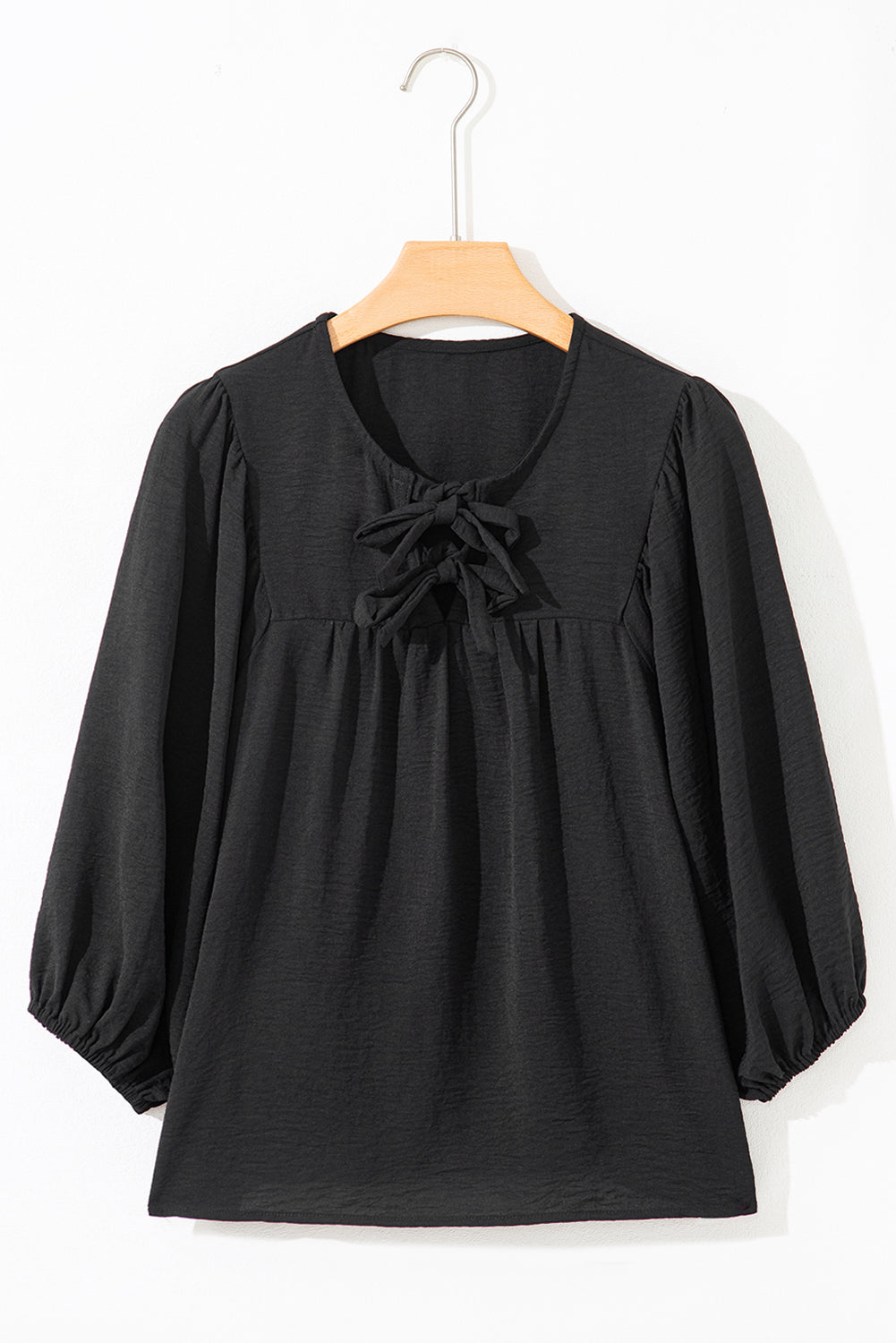 Black Bow Tie Blouse