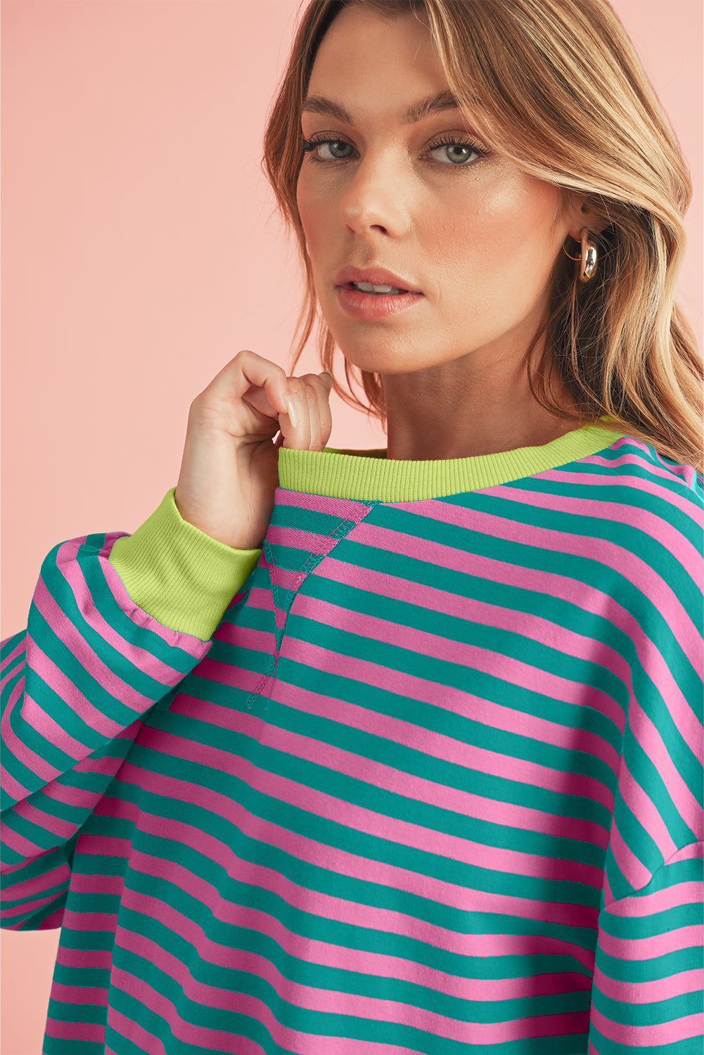 Striped Oversized Sweatshirt
