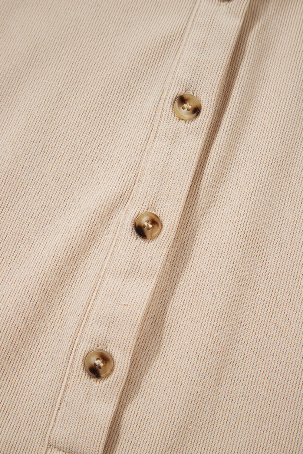 Oatmeal Corduroy Collared Mini Dress