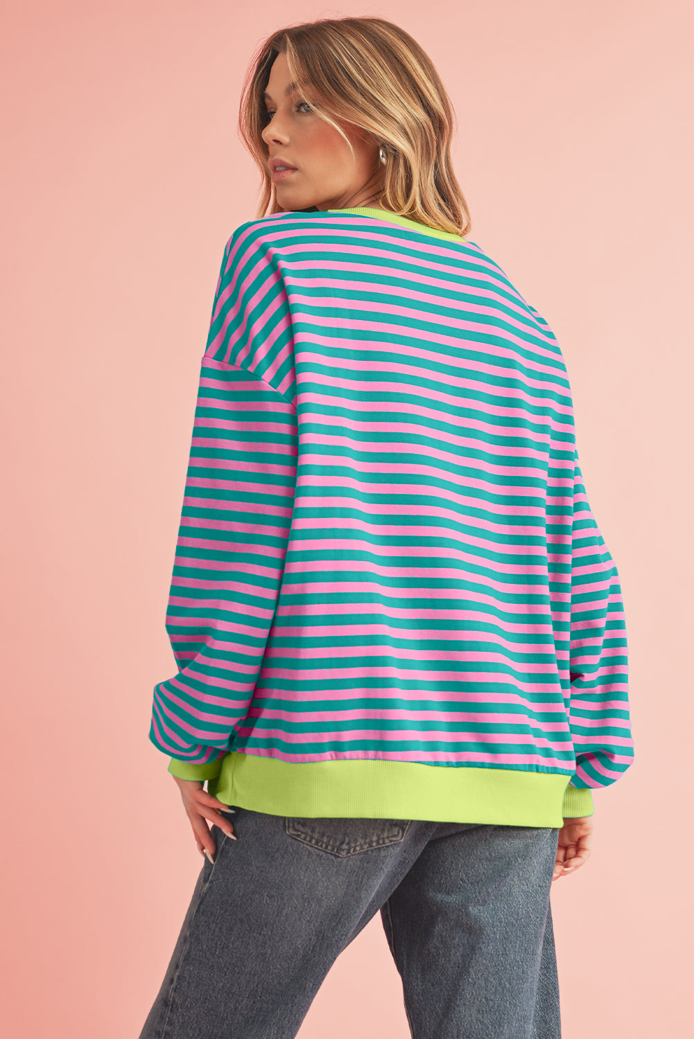 Striped Oversized Sweatshirt