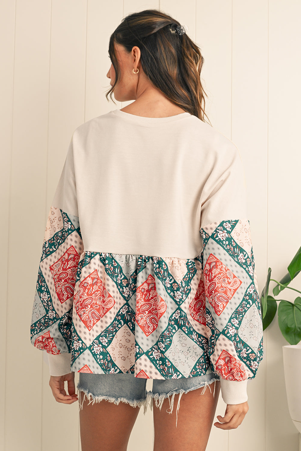 Paisley Patchwork Loose Fit Blouse