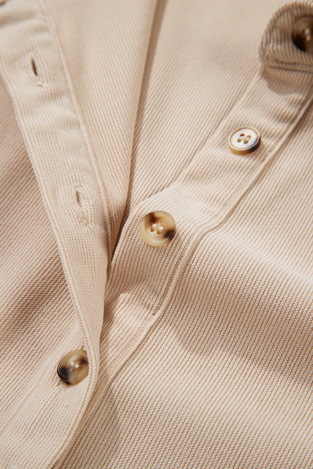 Oatmeal Corduroy Collared Mini Dress