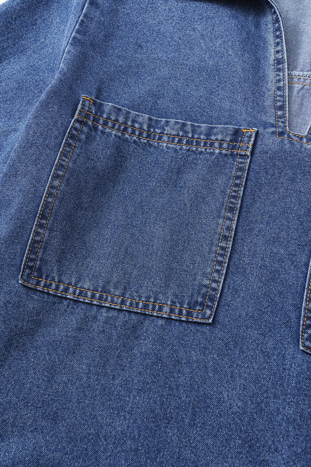 Blue Collard Denim Mini Dress