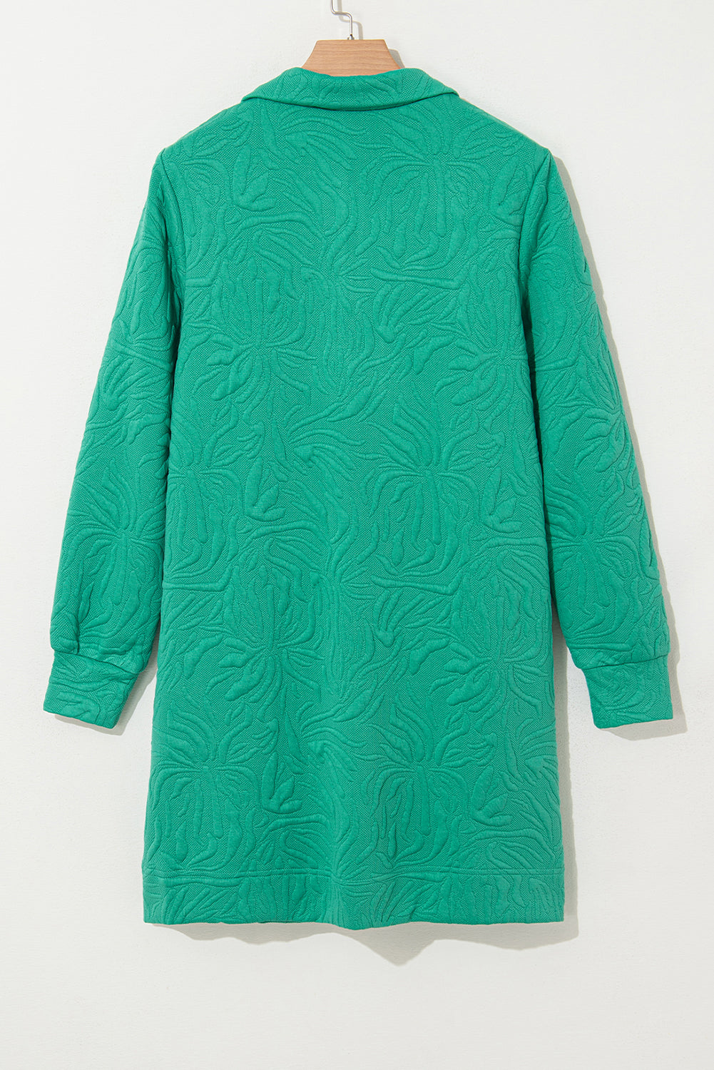 Sea Green Jacquard Textured Dress