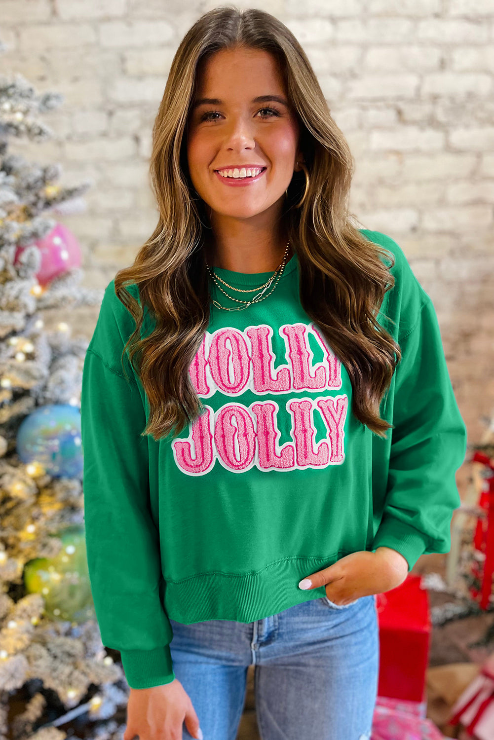 Green Holly Jolly Christmas Sweatshirt
