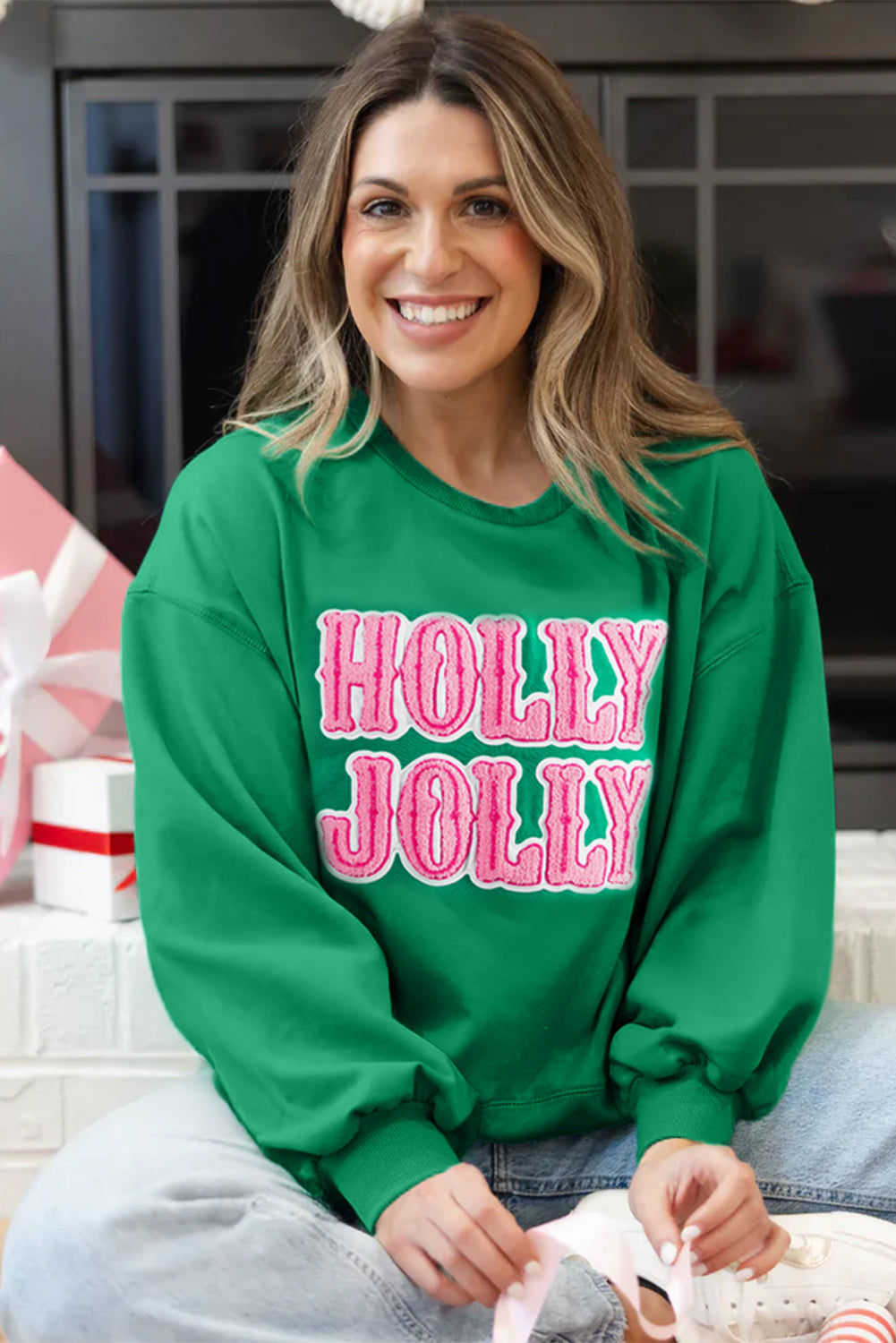 Green Holly Jolly Christmas Sweatshirt