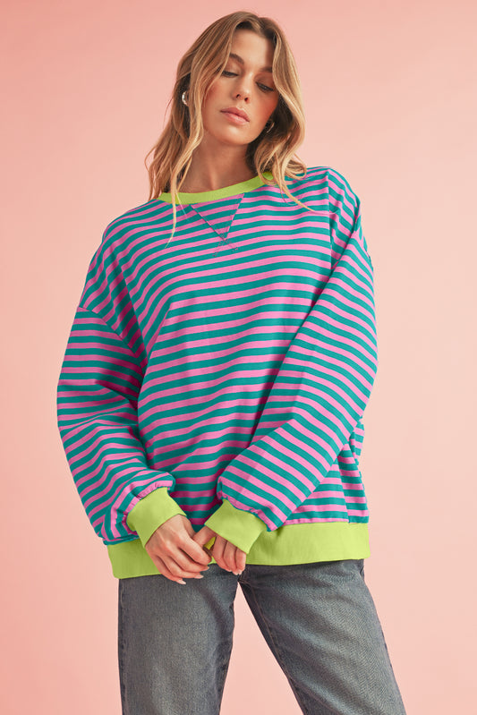 Striped Oversized Sweatshirt