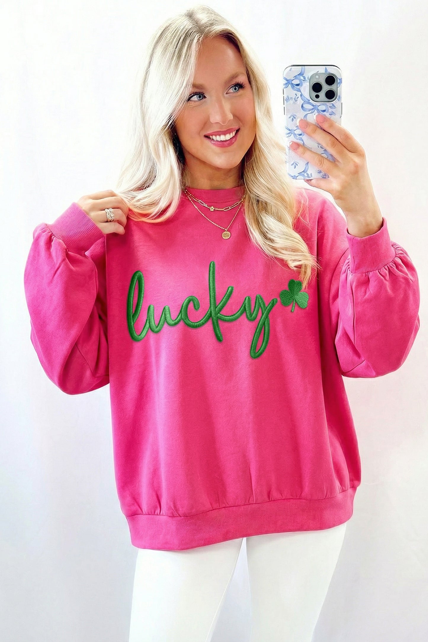 Rose Red Lucky Oversized Top