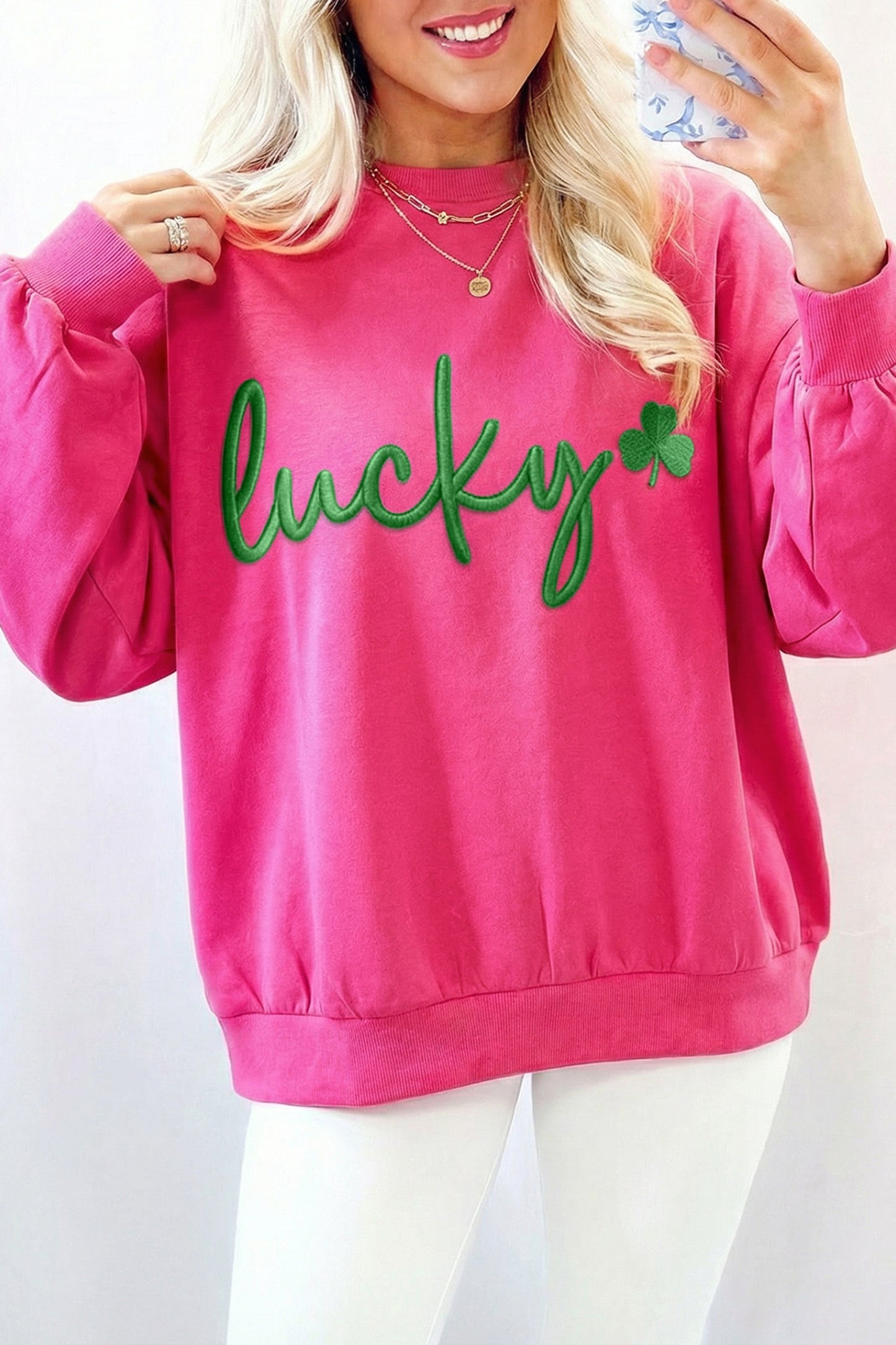 Rose Red Lucky Oversized Top