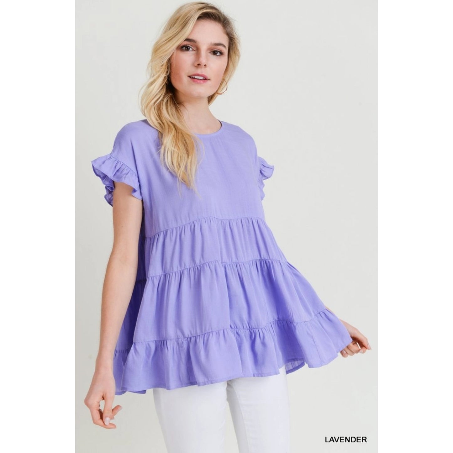 Lilac Baby Doll Tiered Top