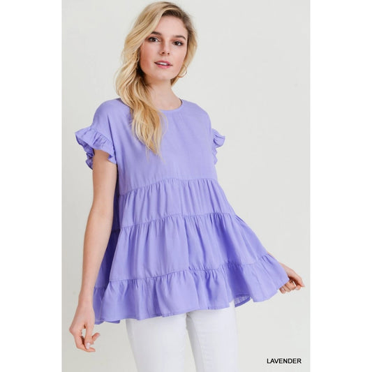 Lilac Baby Doll Tiered Top
