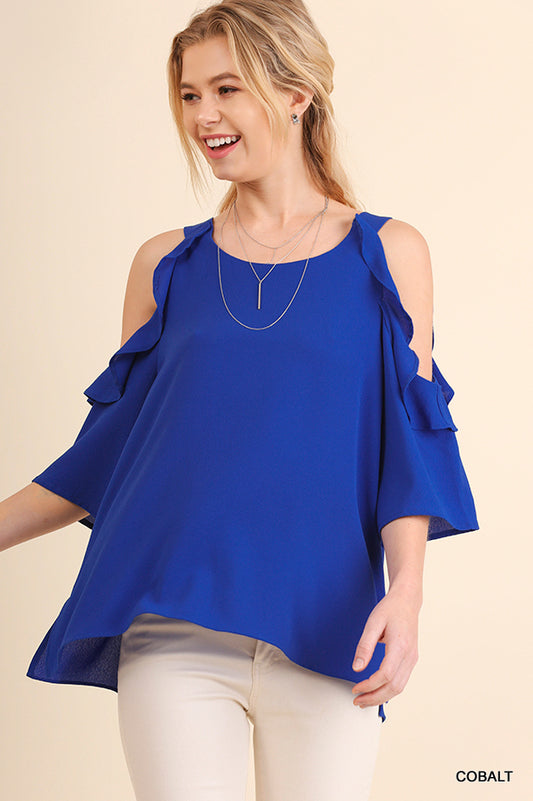 Cold Shoulder Top "Curvy"