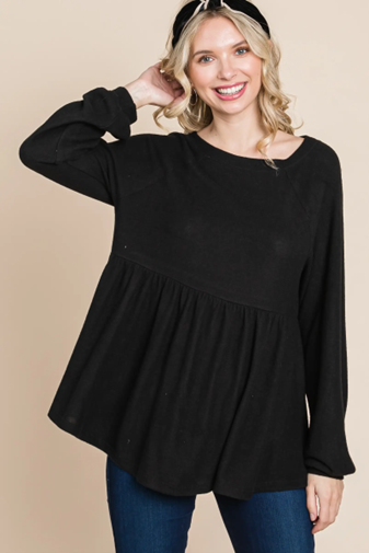 Black Baby Doll Top